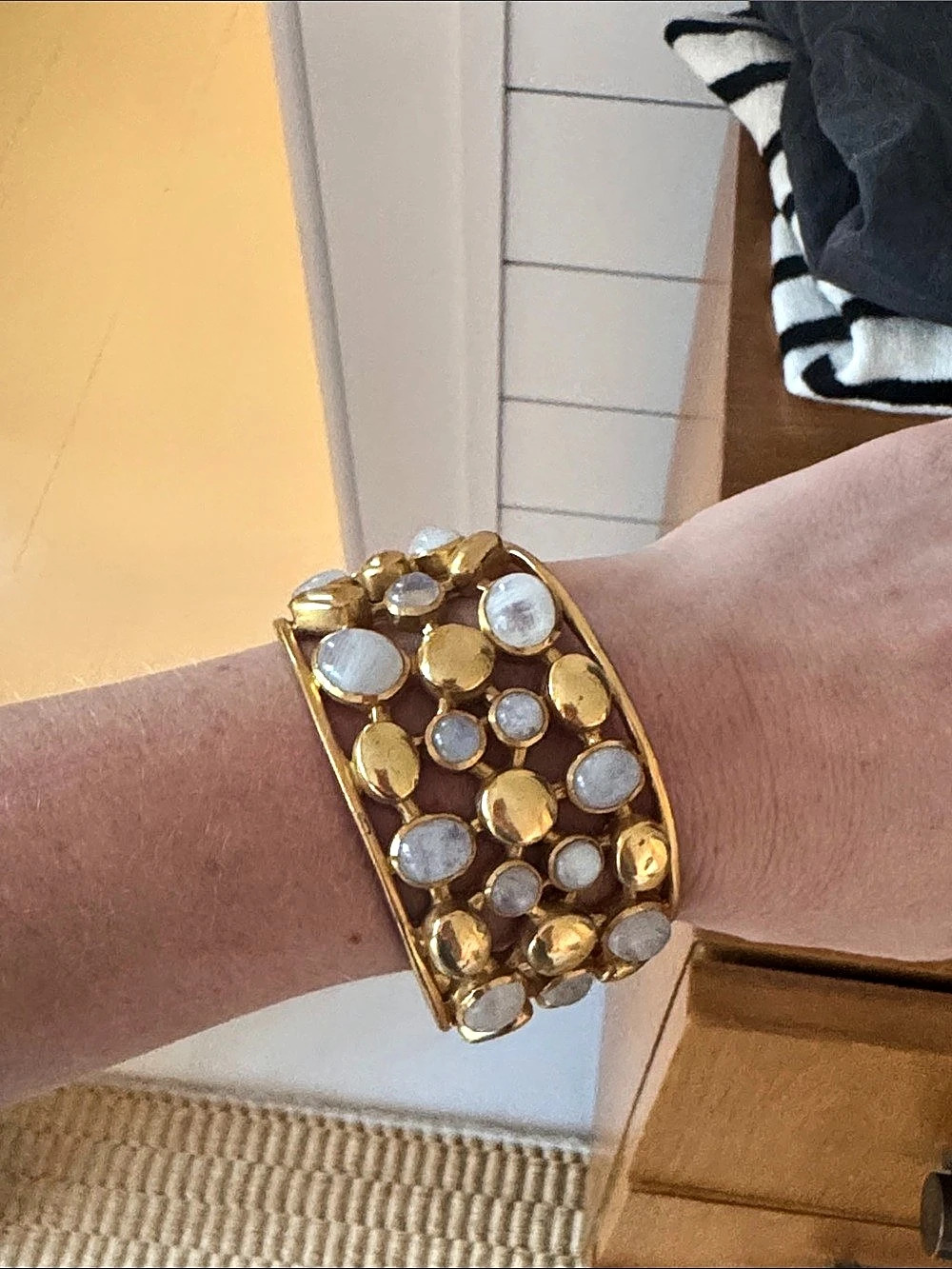 Julie Vos Moonstone Cuff Bracelet